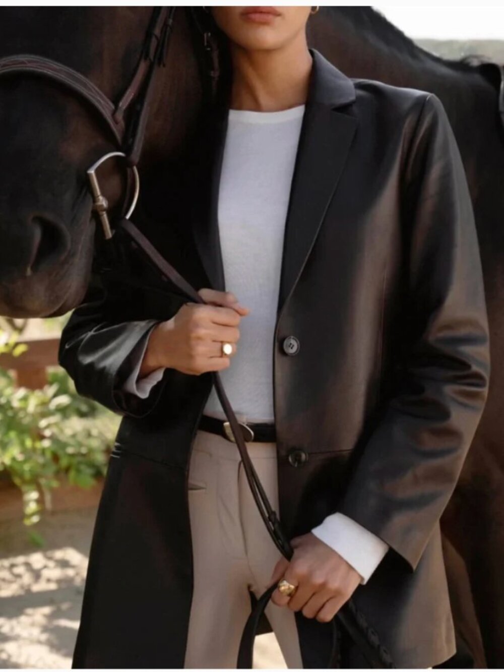 Women's Jenni Kayne Brooke 100% Leather Blazer XS